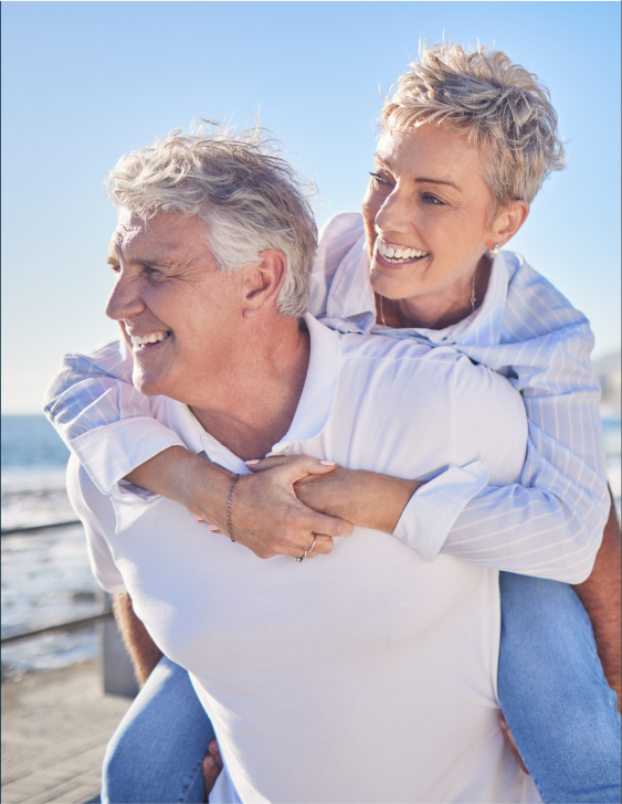 Happy elderly couple from APMEX's IRA